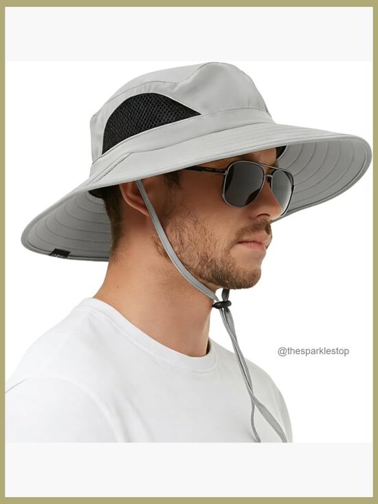 Wide Brim Sun Hat UPF 50+ Waterproof Packable Bucket Hat for 